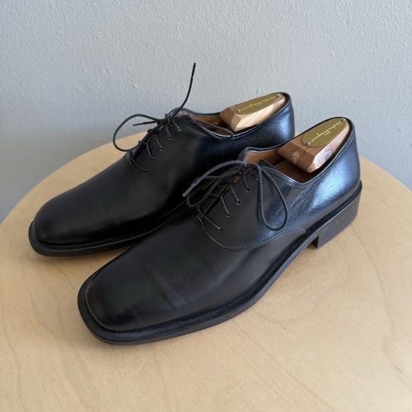 Salvatore Ferragamo Other - Salvatore Ferragamo Men's Black Leather Oxford Derby Shoes Size 8.5 D